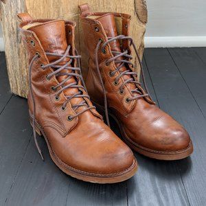 Frye Veronica Combat Boot in Whiskey sz 8.5